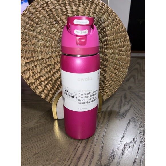 owala Other - NWT Owala FreeSip 32oz Pink Stainless Water Bottle Valentine's Drop Read My Lips